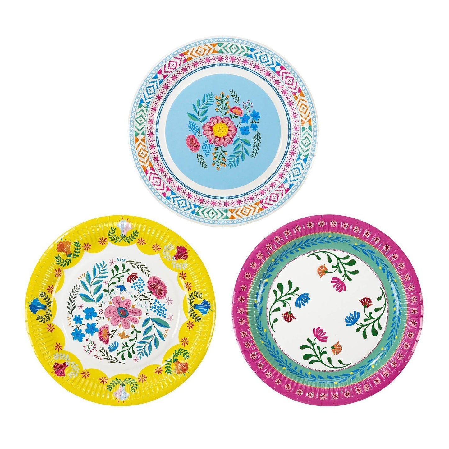 Boho Fiesta Paper Plates- Medium