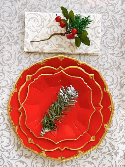 Ruby Red Lunch Plates