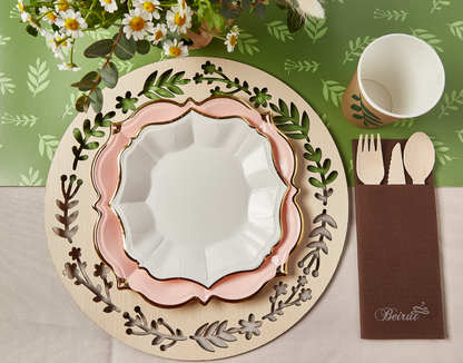 Boho Sage Green Table Runner - 96" Wipeable Oilcloth