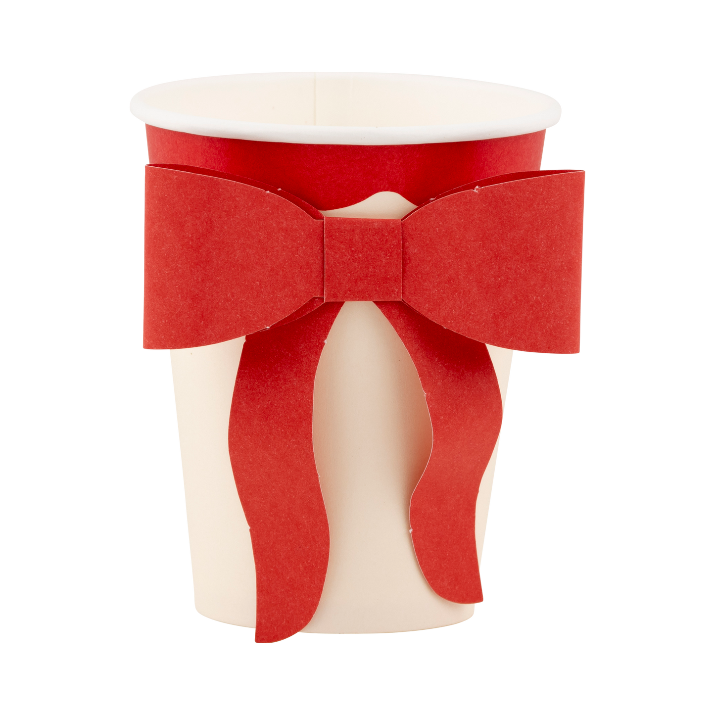 Red Bow Christmas Party Cups