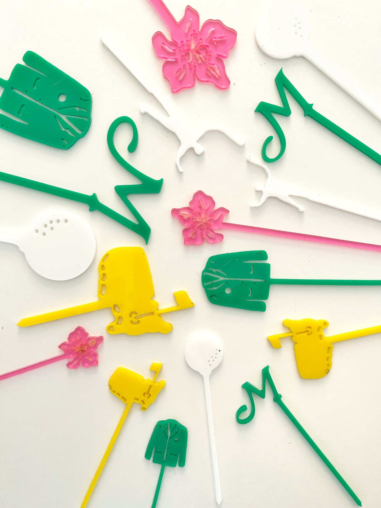 Masters Party Pack - Golf Tournament Party Decorations Stir Sticks Food Picks Cupcake Toppers