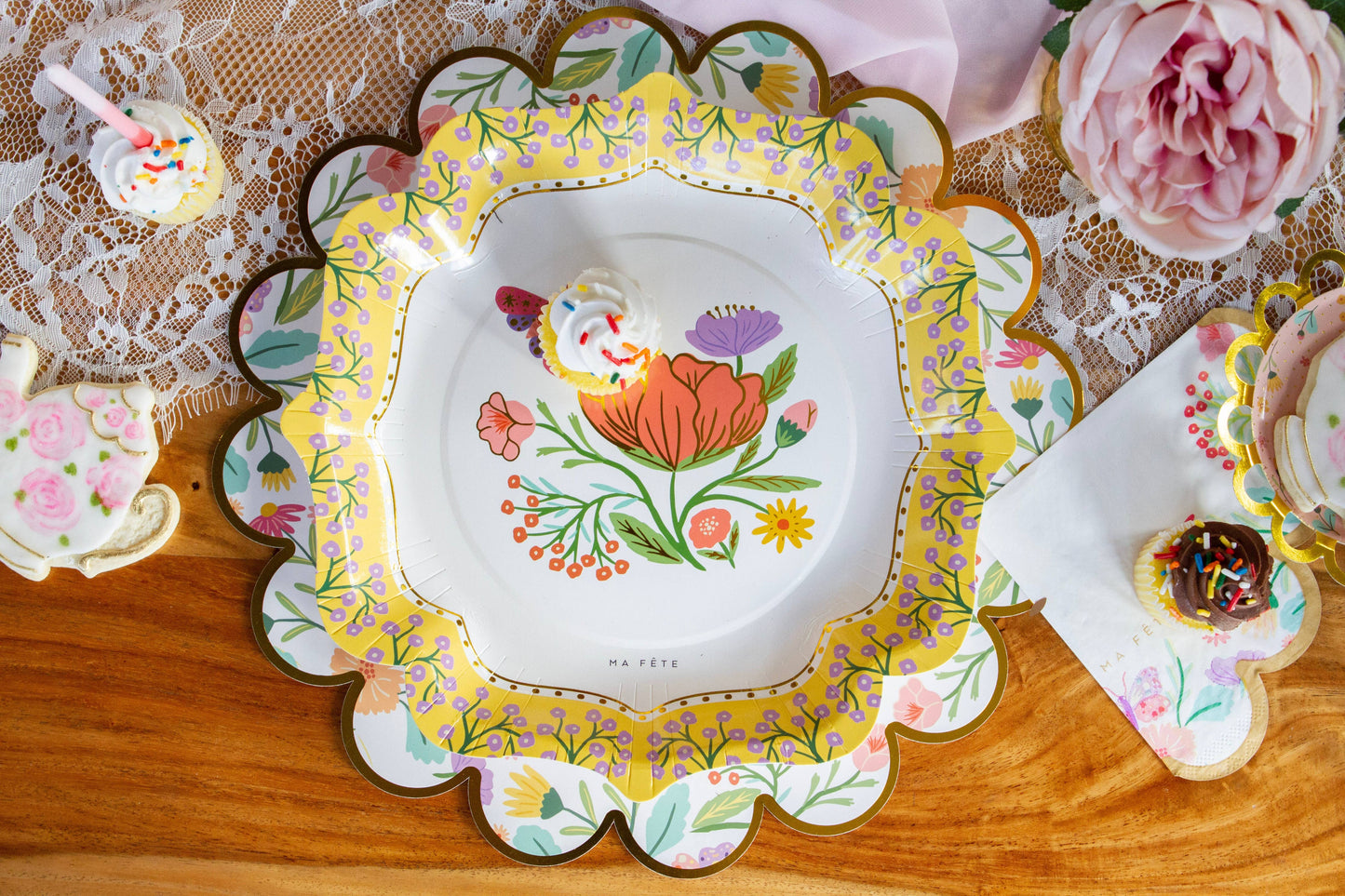 Fancy Tea Party Plates - 4 Designs
