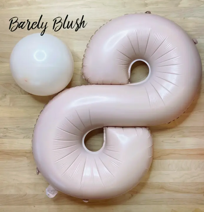 Barely Blush Mylar Number Balloons (32 Inches) | 6