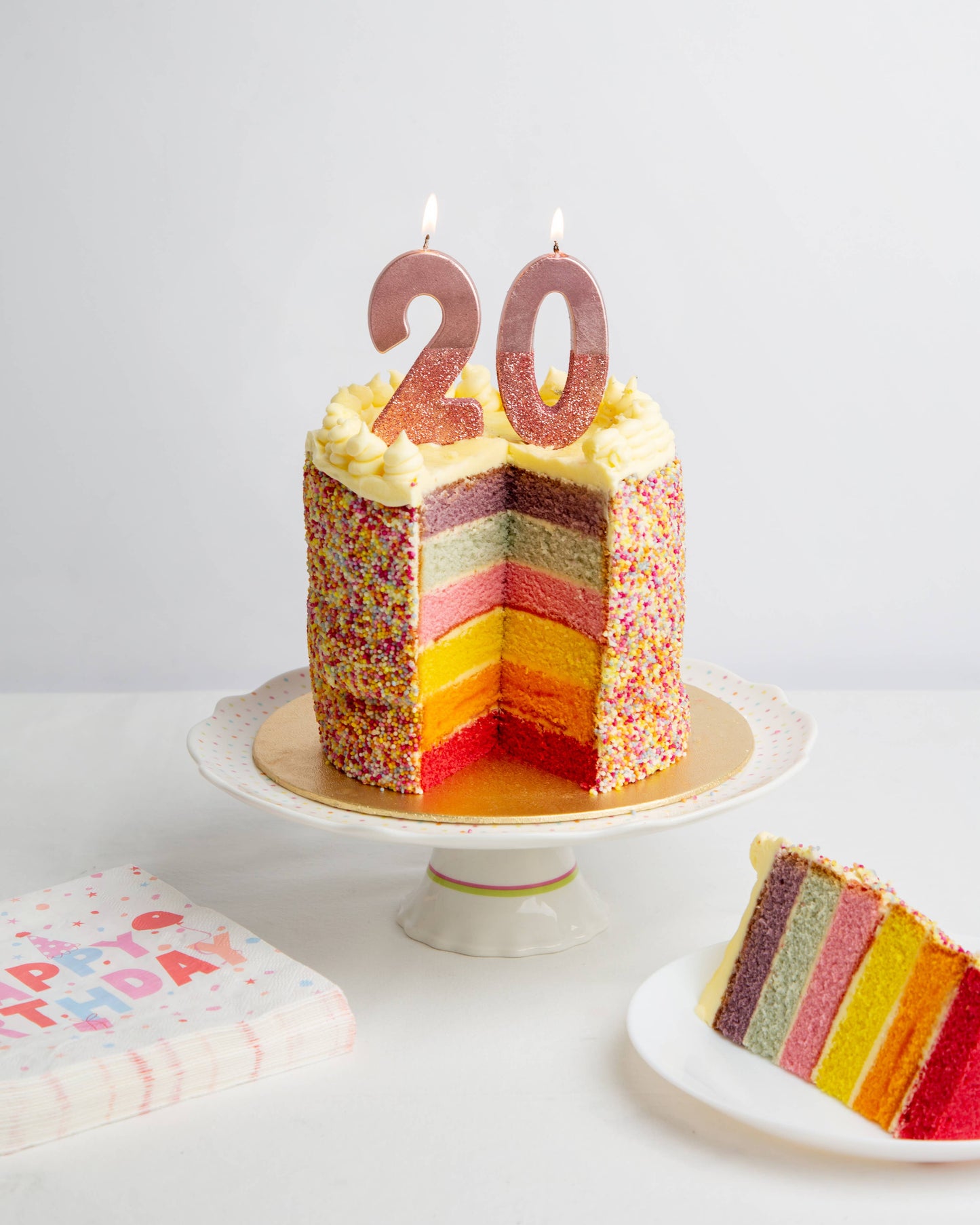 Rose Gold Glitter Number 1 Birthday Candle | First Birthday Cake Topper | 3" Tall Candle