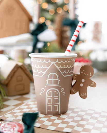 Gingerbread House Paper Holiday Cups