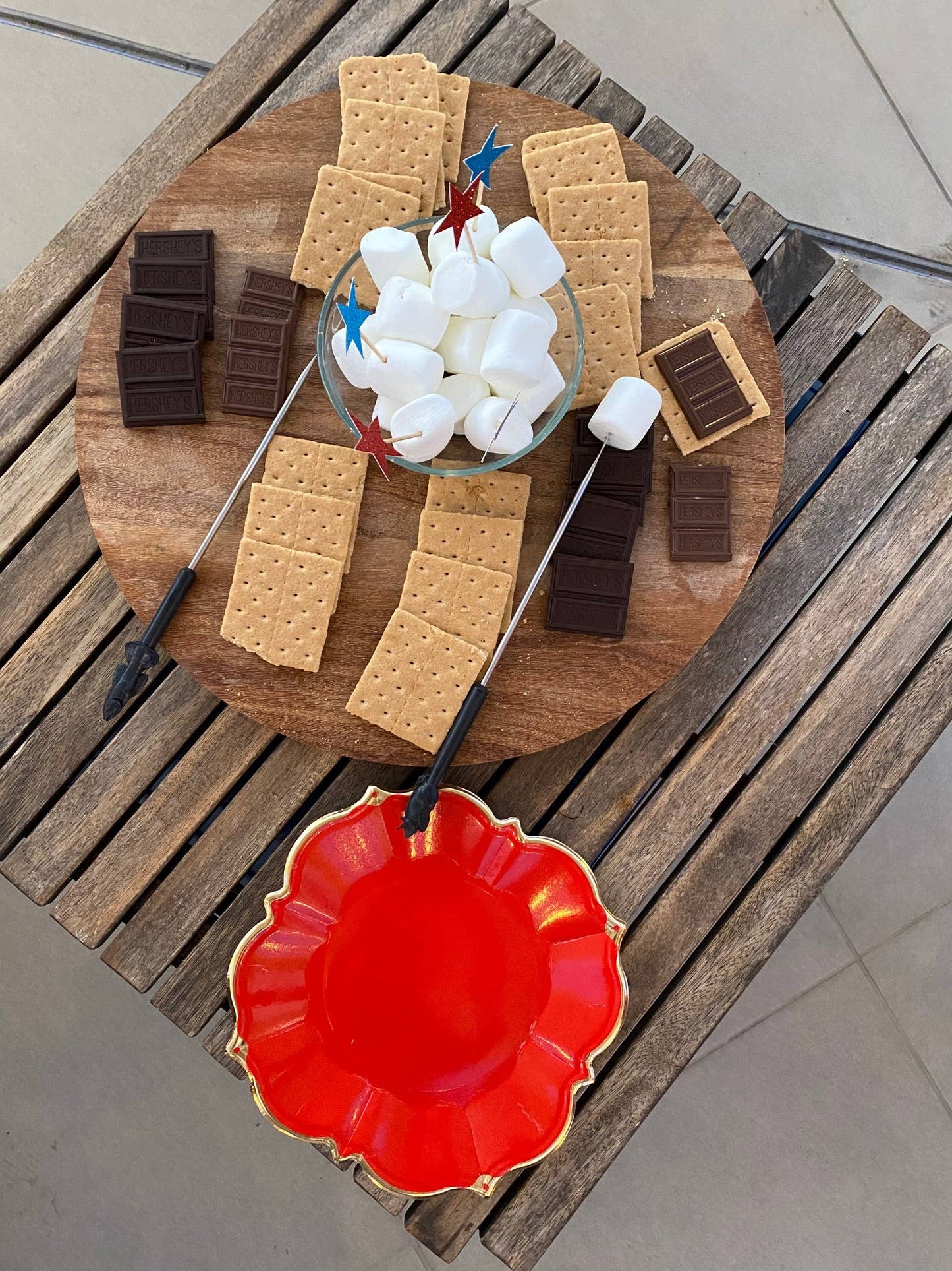 Red Scalloped Dinner Plates