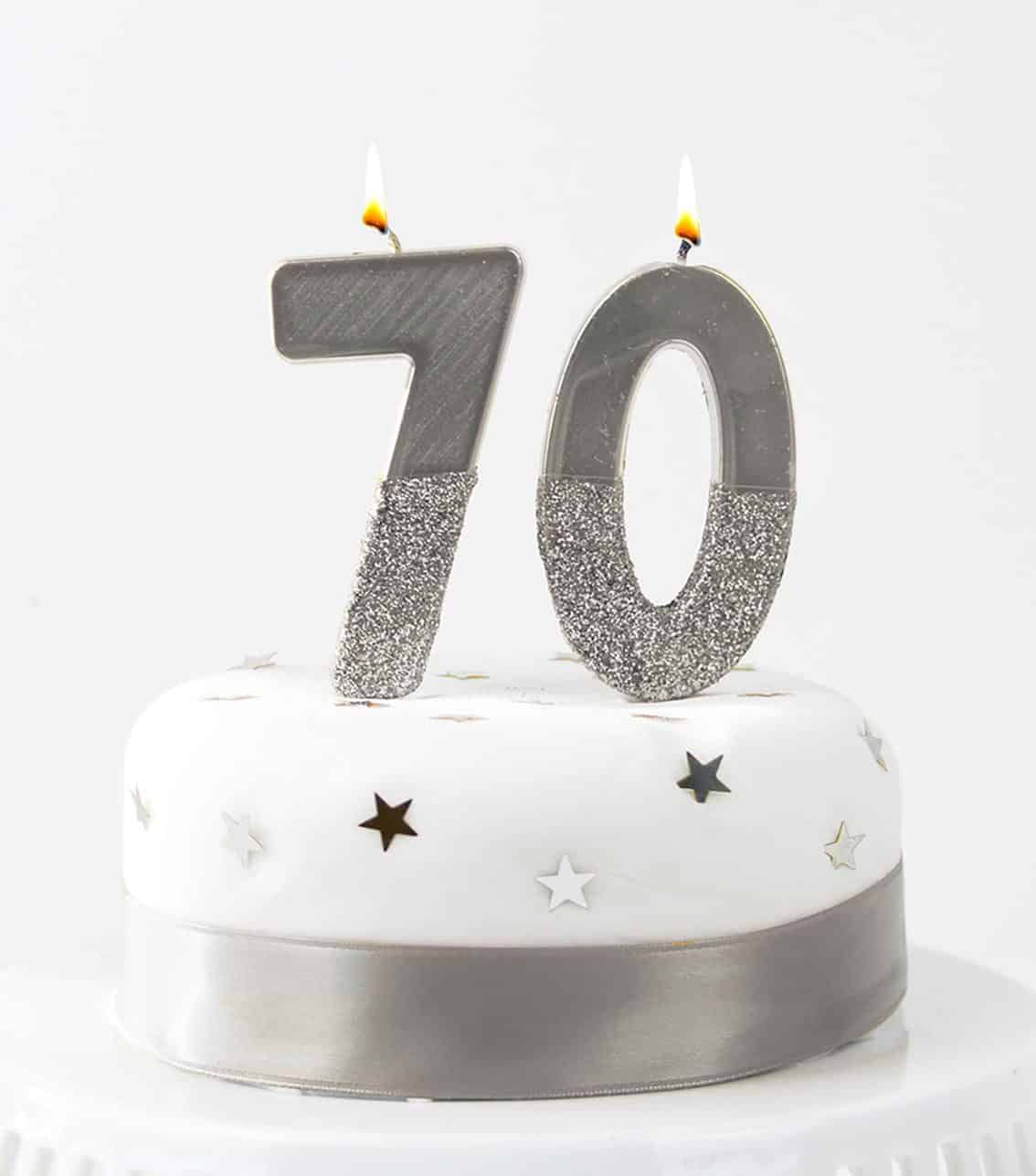 Silver Number Candles