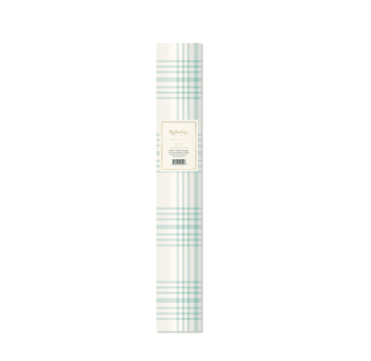 Blue Plaid Paper Table Runner