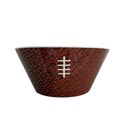 Brown Football Snack Bowl — Reusable Melamine Serving Bowl for Game Day