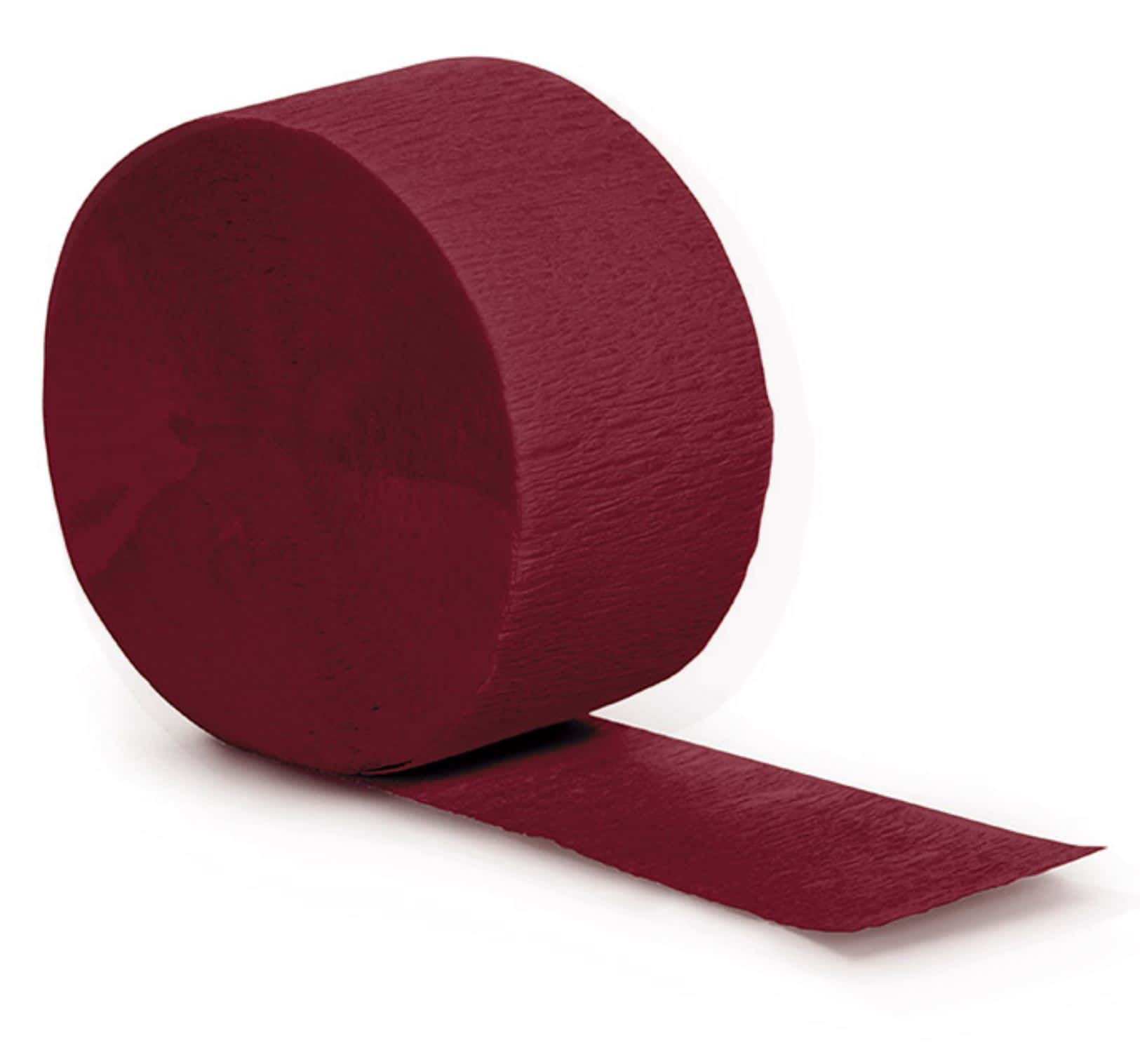 Burgundy Crepe Paper Party Streamer