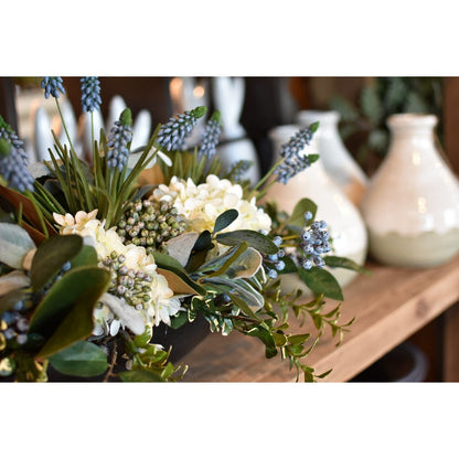 12.5" Faux Blue Muscari Bush Grape Hyacinth