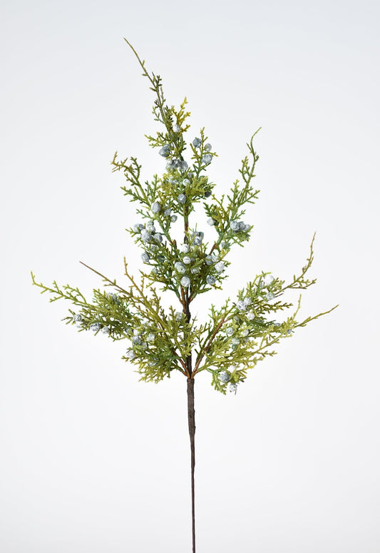 18" Faux Juniper Berry Greenery Stem | EnFete Party