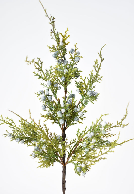18" Faux Juniper Berry Greenery Stem | EnFete Party
