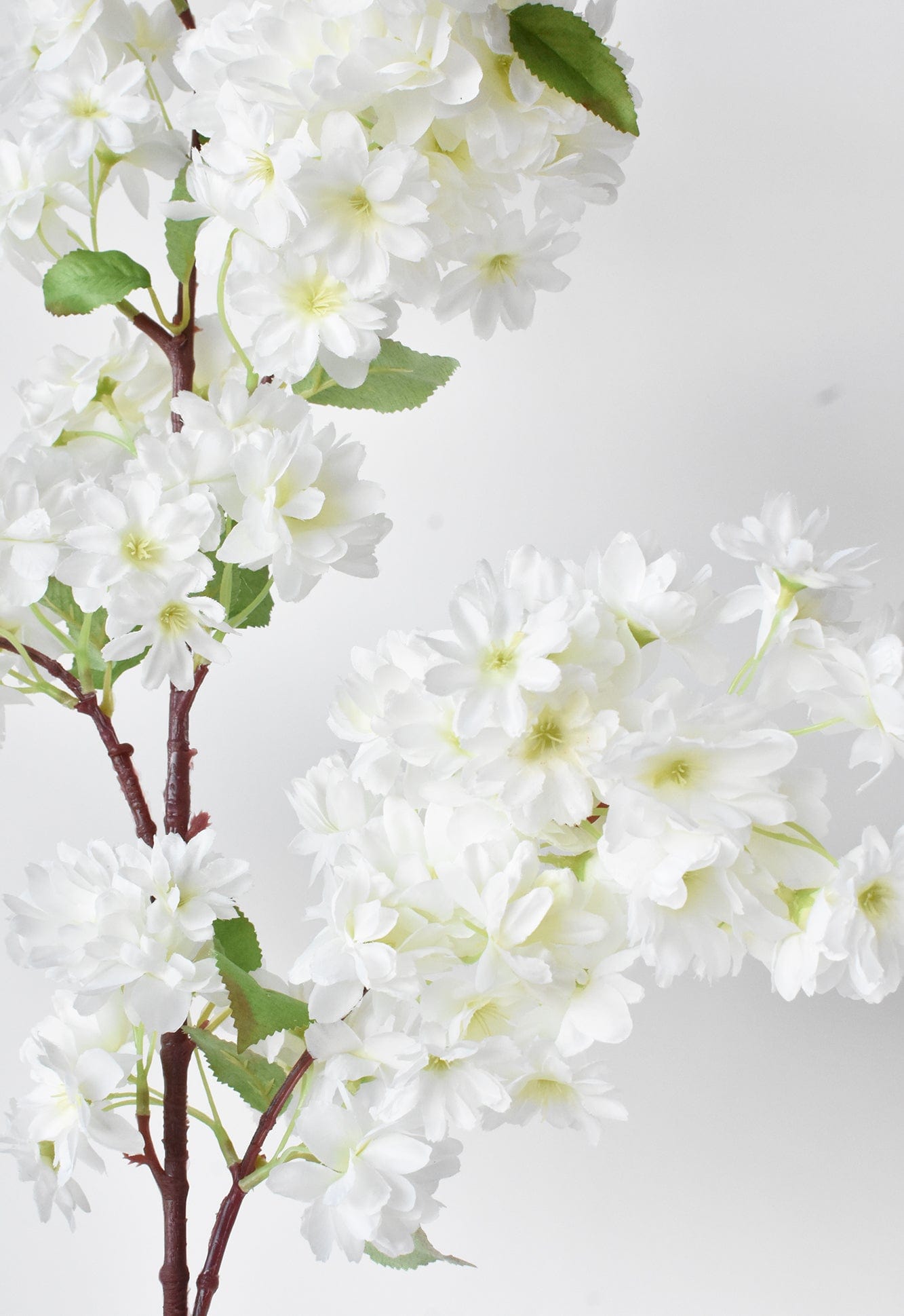 40" Faux Cherry Blossom Branch Stem Cream