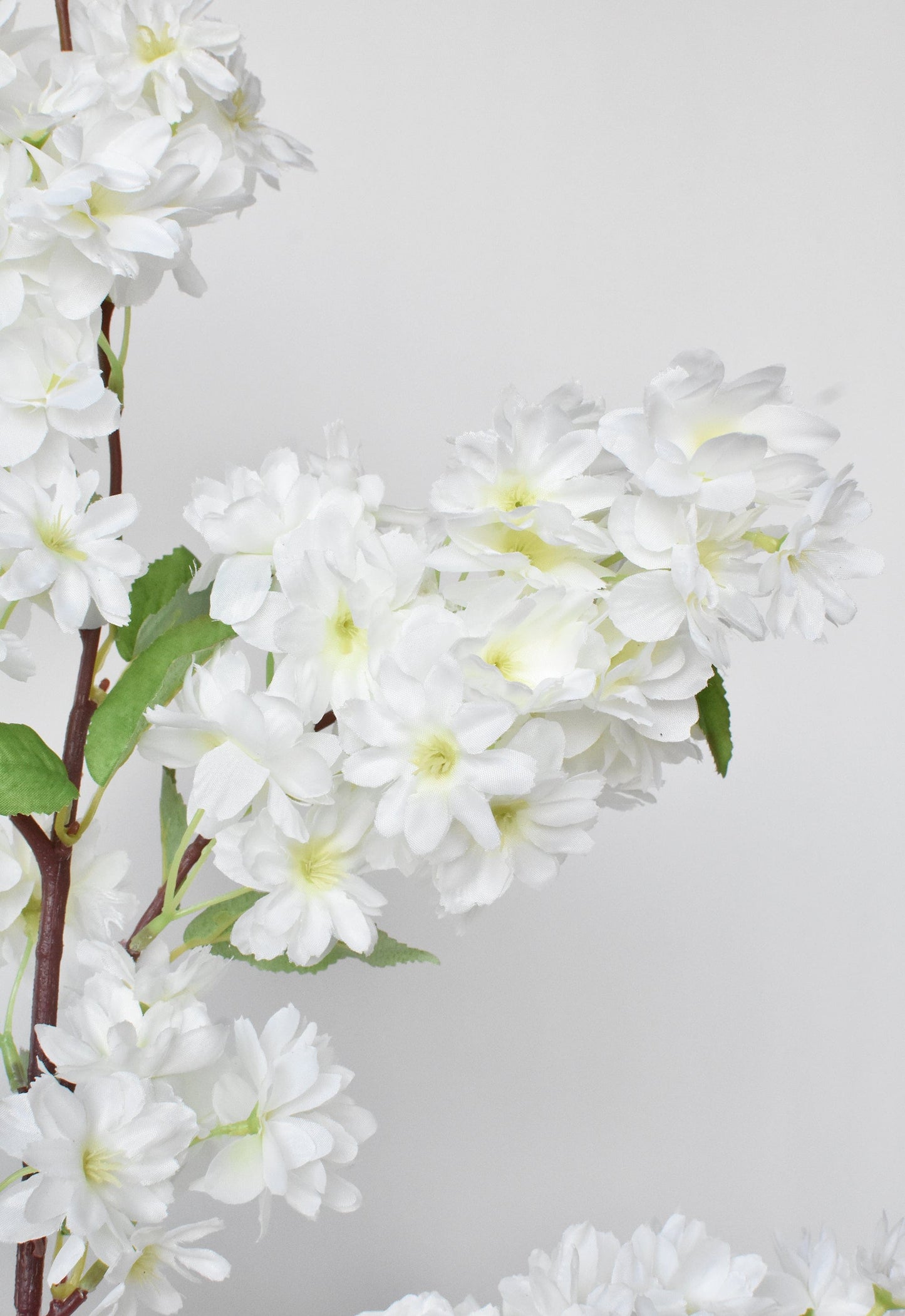 40" Faux Cherry Blossom Branch Stem Cream