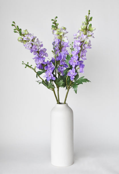 35" Faux Light Purple Delphinium Stem