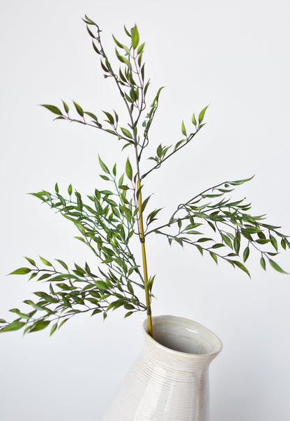 27" Faux Mini Bamboo Leaf Stem