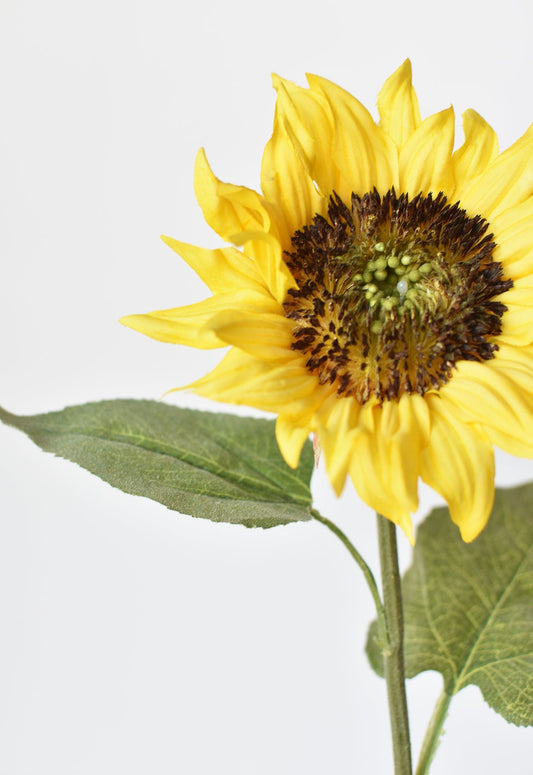 25" Faux Sunflower Stem Yellow