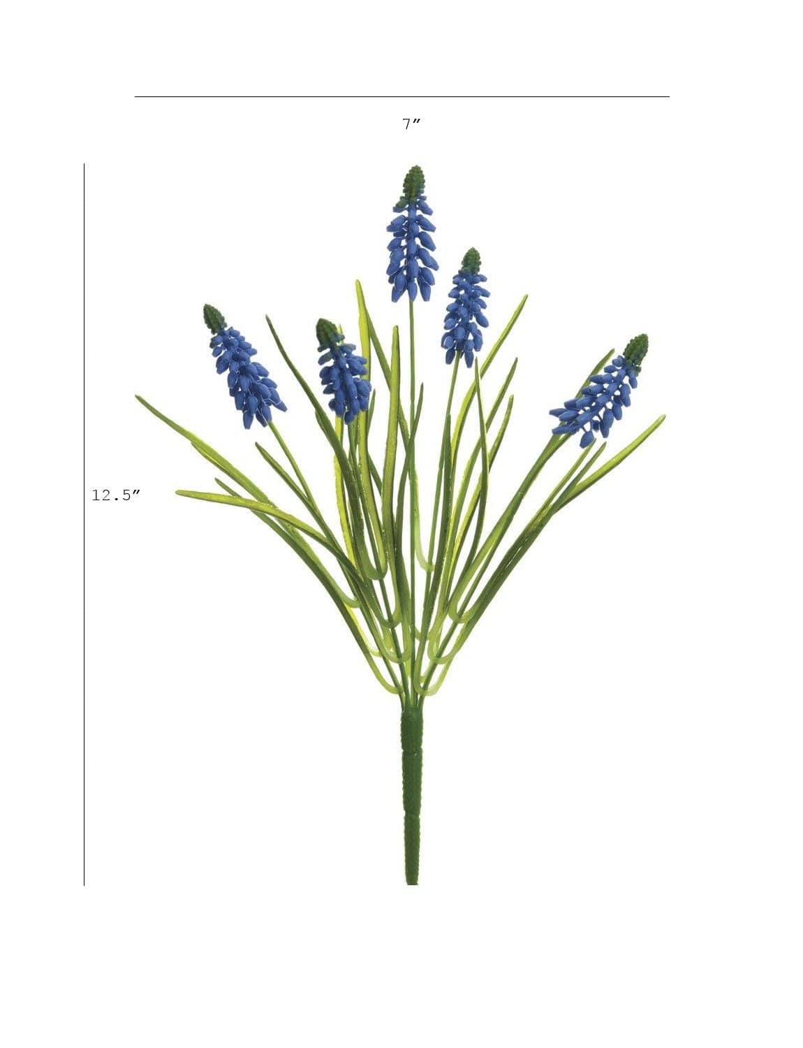 12.5" Faux Blue Muscari Bush Grape Hyacinth