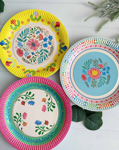 Boho Fiesta Paper Plates- Medium