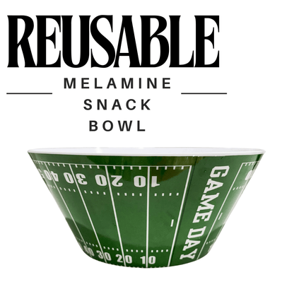 Football Game Day Snack Bowl — Reusable Melamine Chip & Serving Bowl for Tailgates | EnFete Party