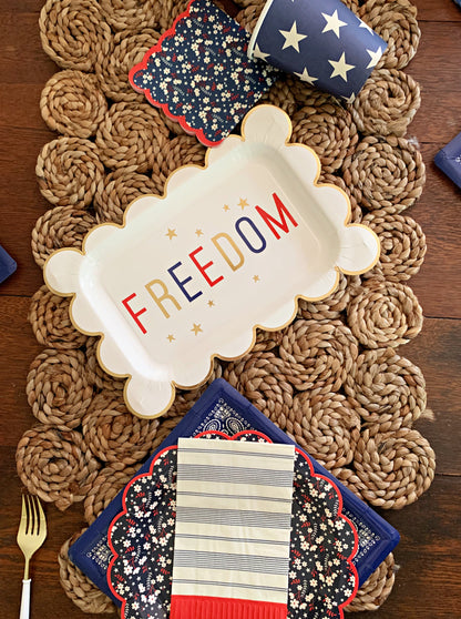 Freedom 4th of July Scalloped Plates |America's 250th Birthday