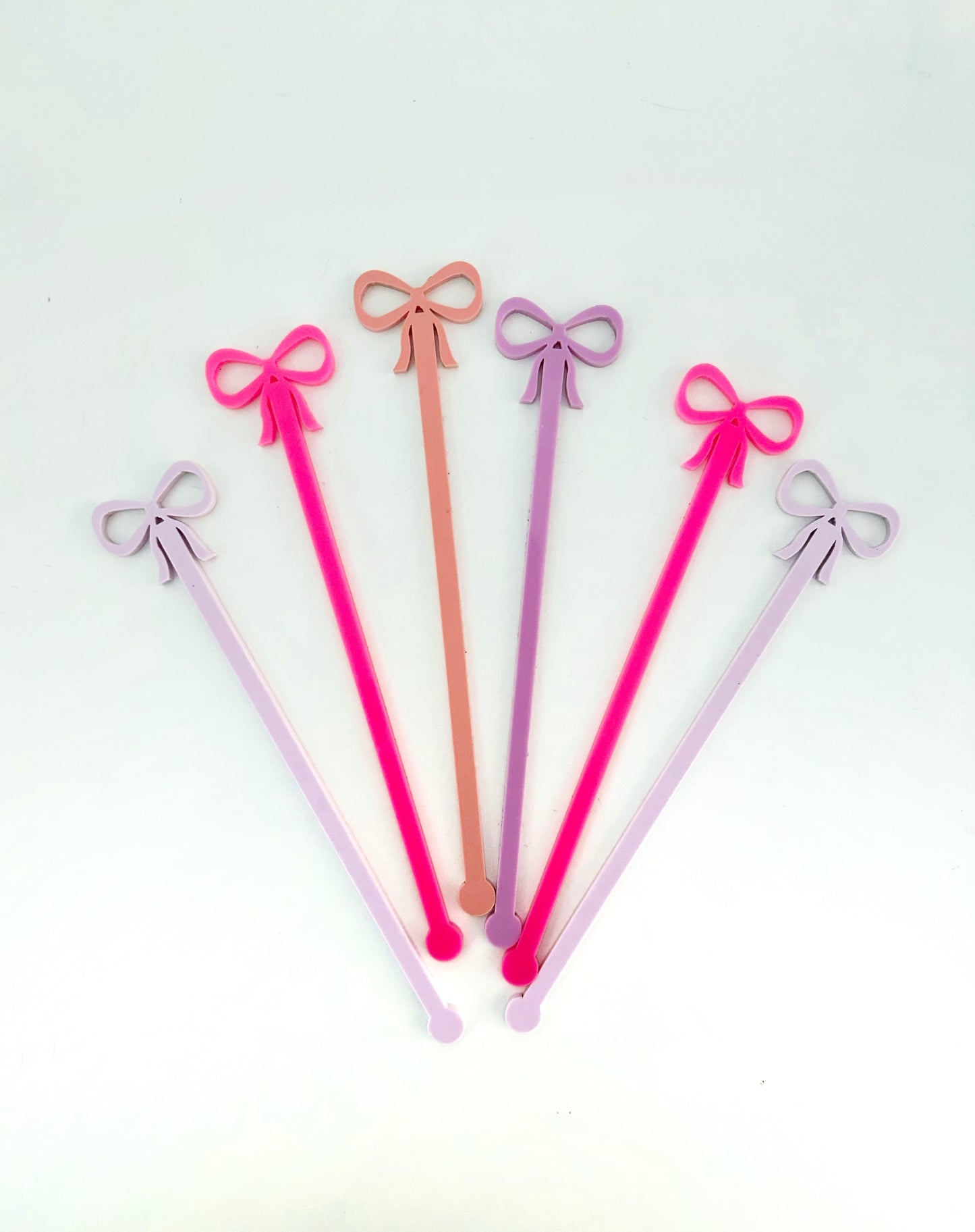 She's Tying the Knot Bow Stir Sticks Set of 6 - Bridal Shower Bachelorette Engagement Party Cocktail Stirrers