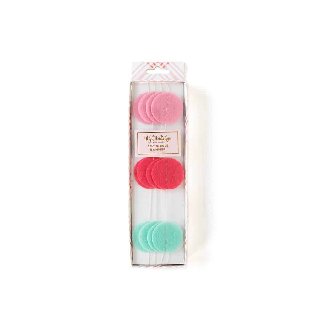 Felt Circles Banner - Garden Tea Party