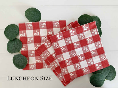 Red and White Gingham Tableware