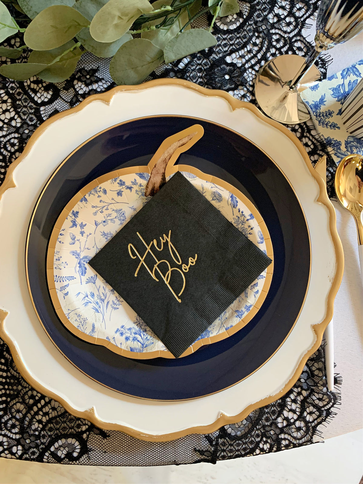
    Halloween Party Napkins - Hey Boo!, the designer-recommended anchor napkin for the Halloween Party Supplies - Elegant &amp; Trendy Halloween Decorations collection
  
