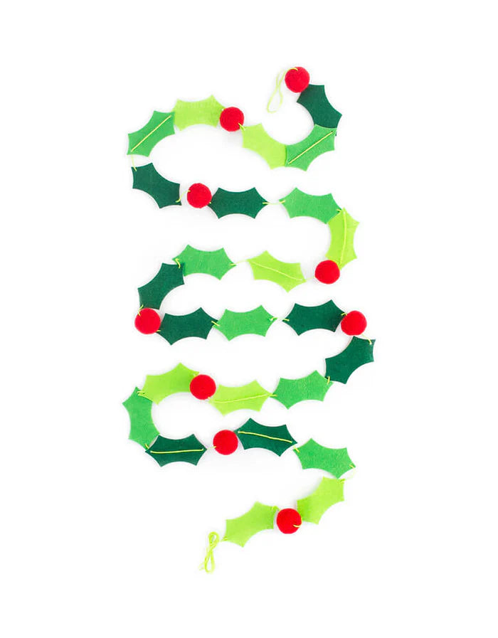 Holly Felt Christmas Banner