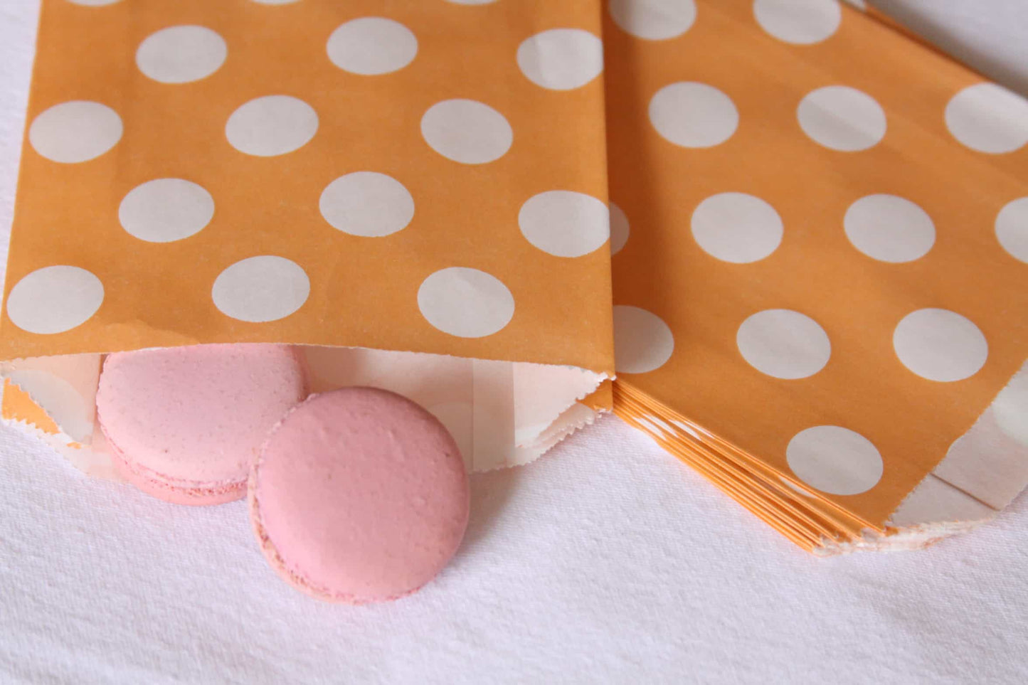 Peach party favor bags