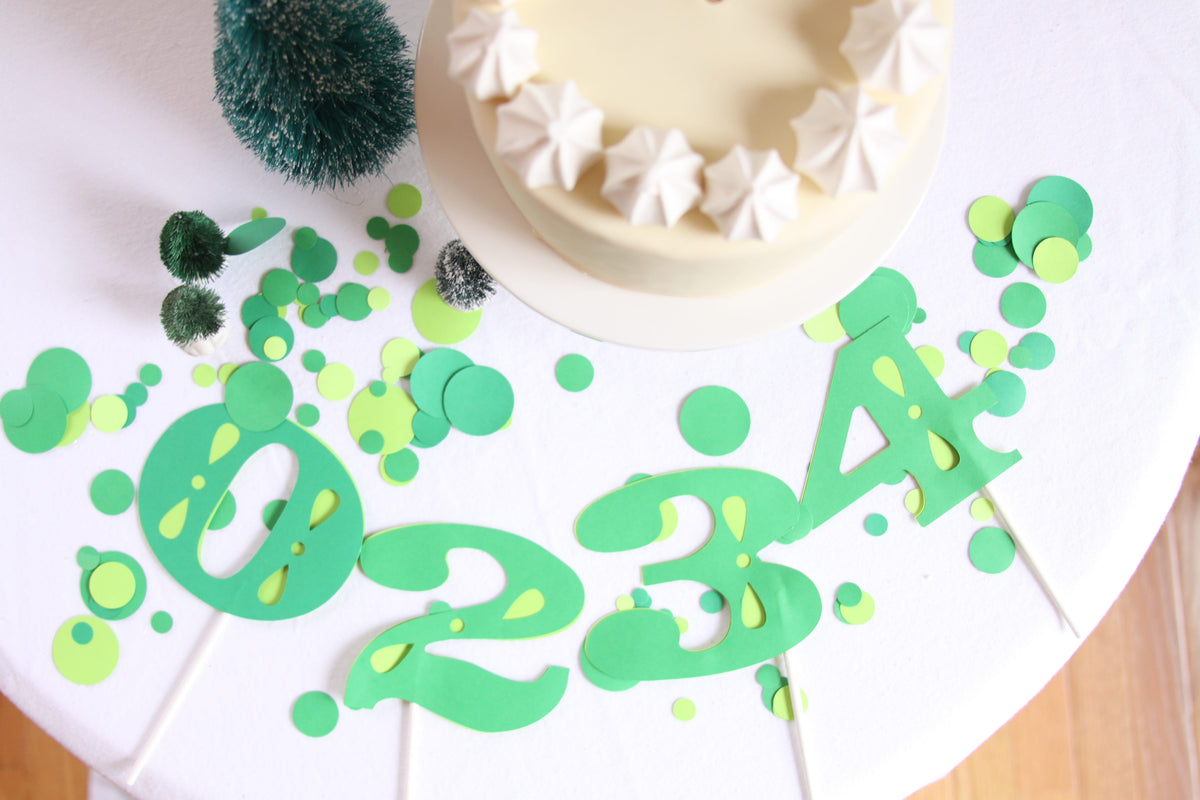 Green Number Cake Topper | Cake Smash Birthday Topper | EnFete Party