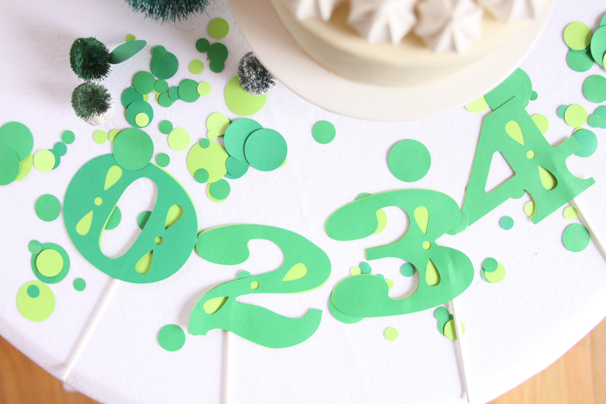 Green Number Cake Topper | Cake Smash Birthday Topper | EnFete Party
