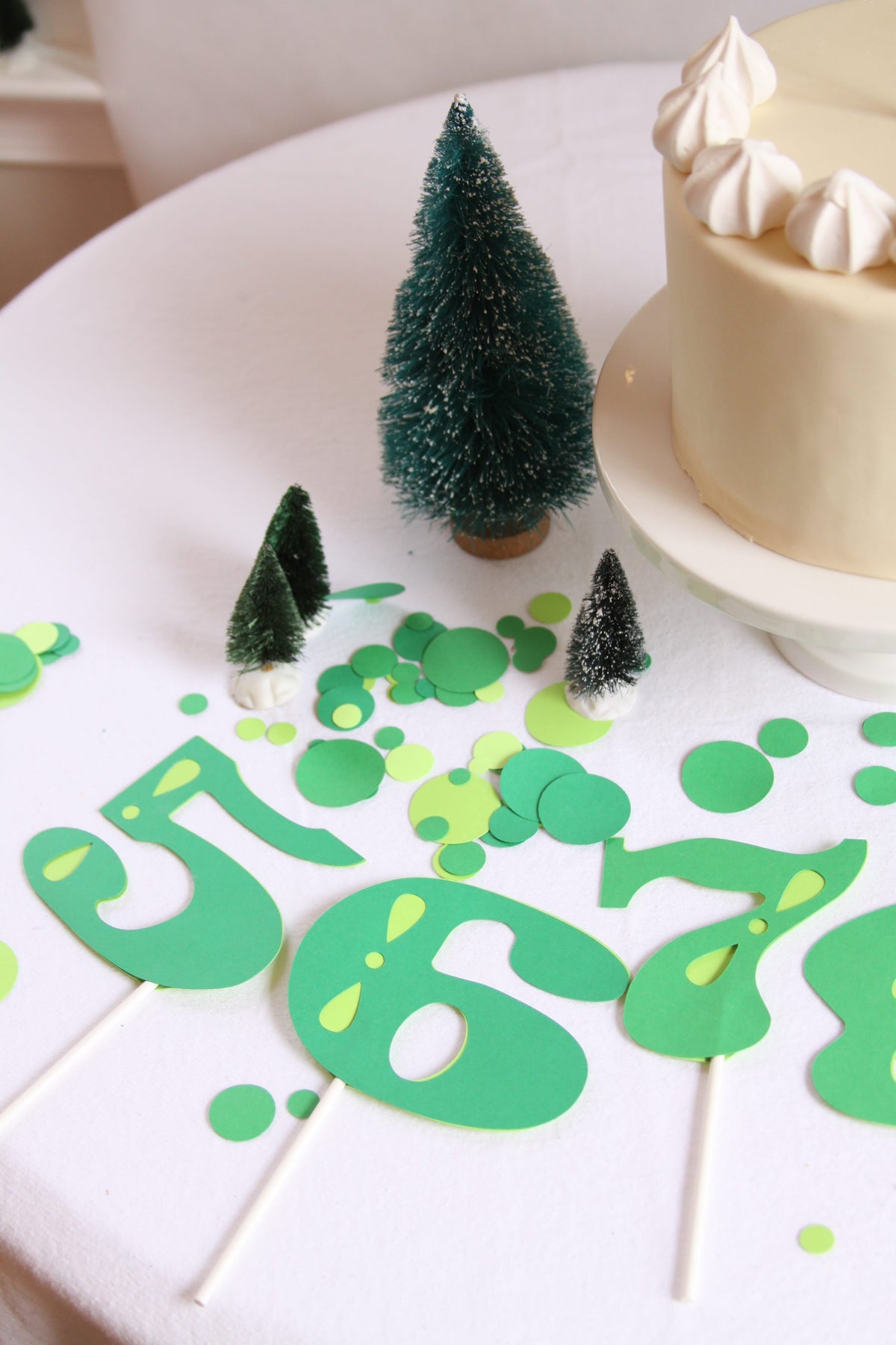 Green Number Cake Topper | Cake Smash Birthday Topper | EnFete Party