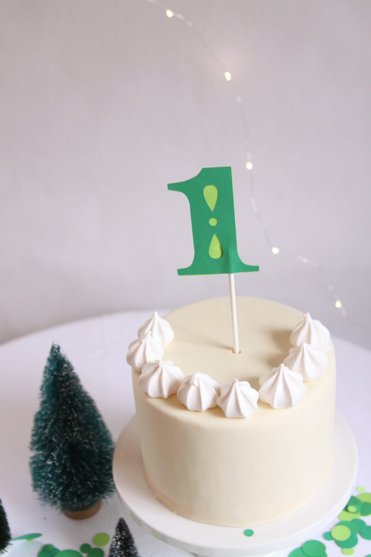 Green Number Cake Topper | Cake Smash Birthday Topper | EnFete Party