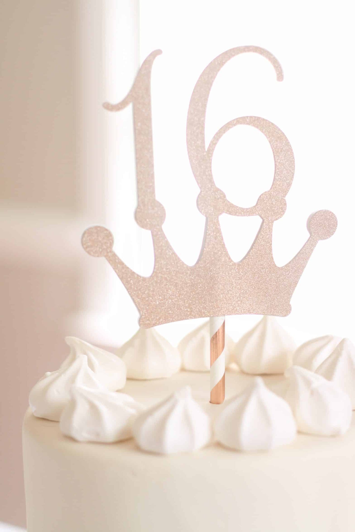 16th Birthday Crown Cake Topper