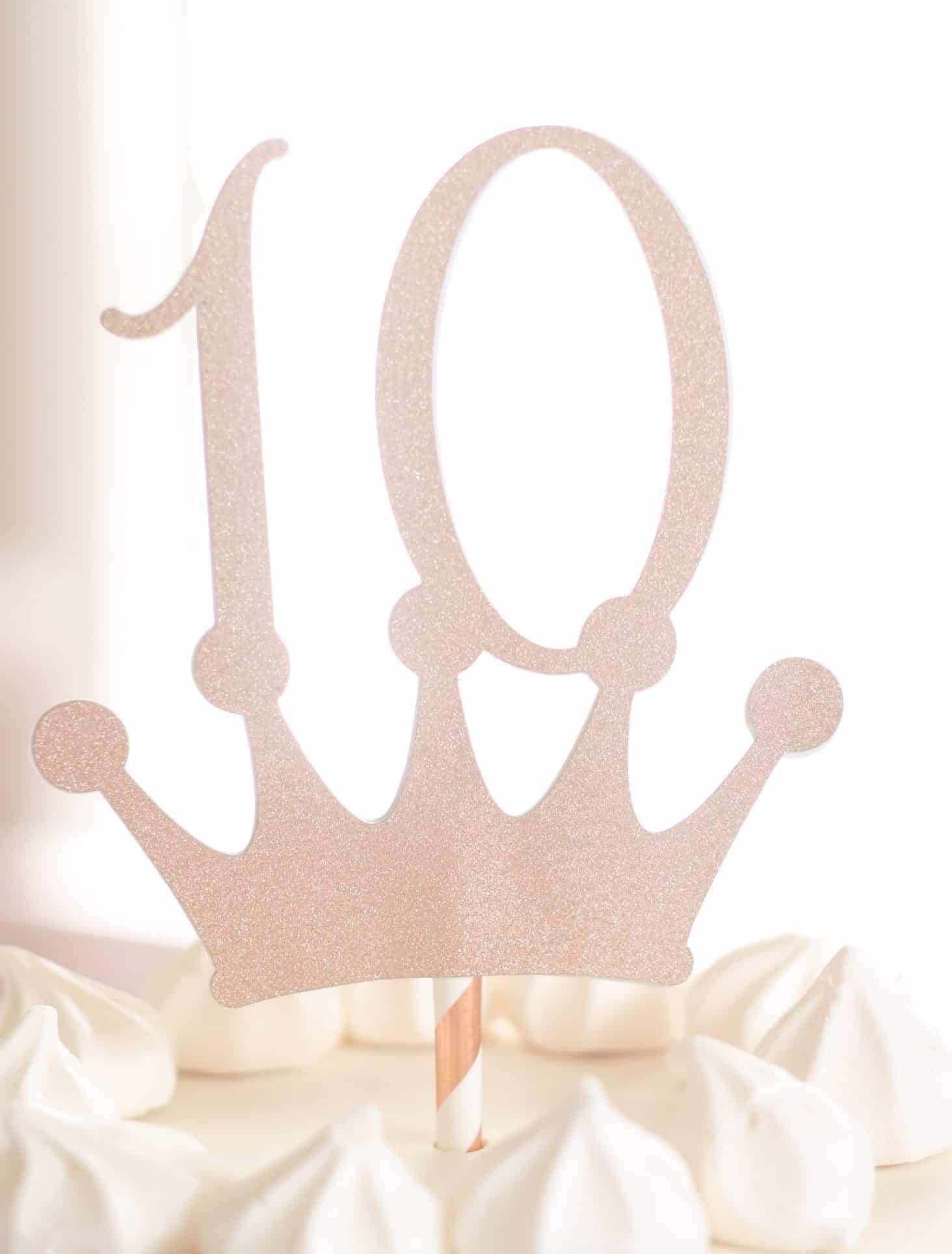 10th birthday crown topper