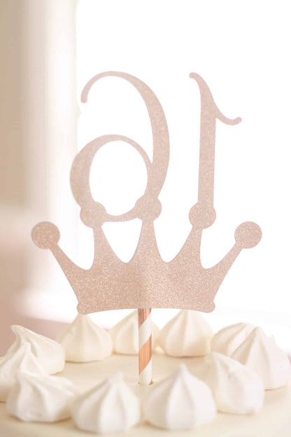 17th Birthday Crown Cake Topper