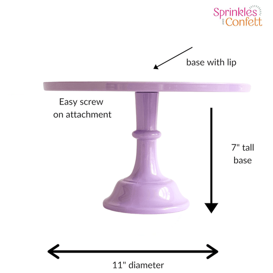 Light Purple Melamine Pedestal Cake Stand