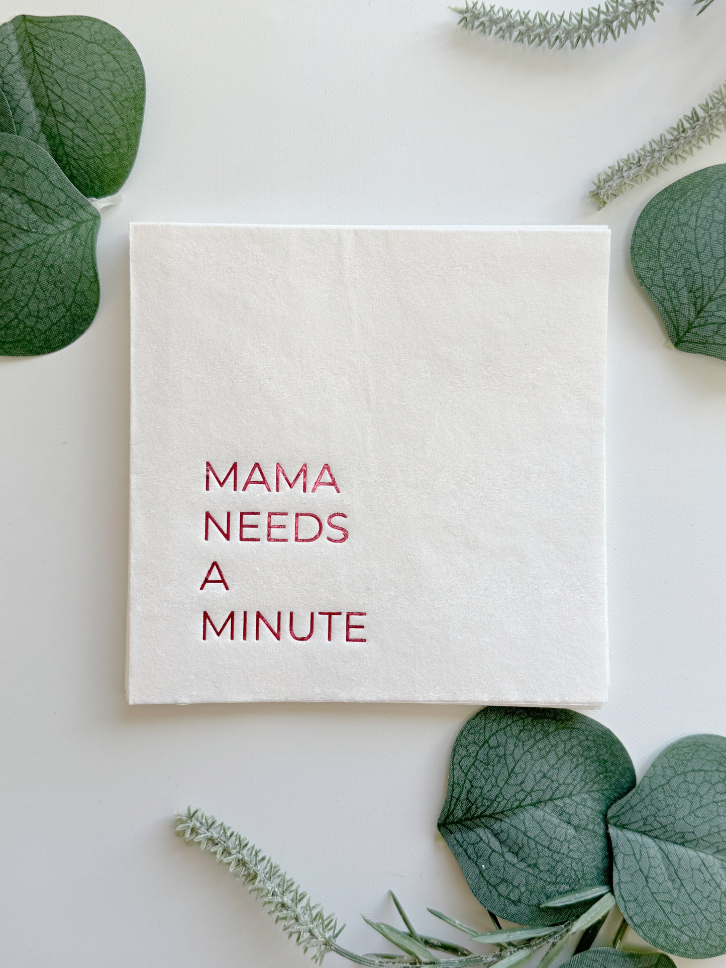 Mama needs a minute fun cocktail napkins for a hostess gift