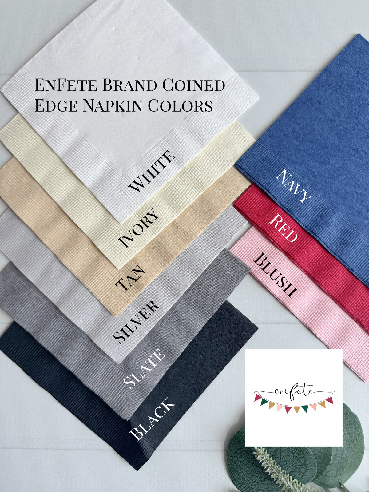 Personalized Baby Shower Cocktail Napkins – Two Peas & Little Sprout Custom Napkins | EnFete Party