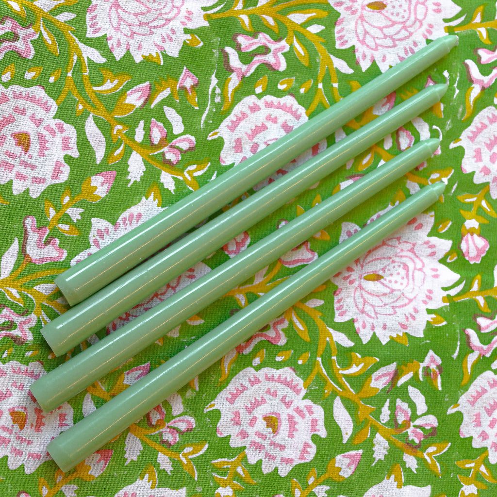 Extra Tall Pistachio Cream Taper Candles - 24 Pack (6 Sets of 4)