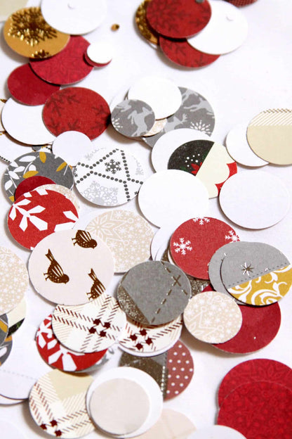 Ralph Lauren Christmas Confetti - Classic Red White Gray Gold Holiday Decor