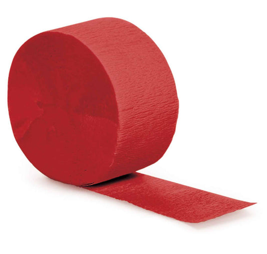 Red Crepe Paper Streamer Rolls