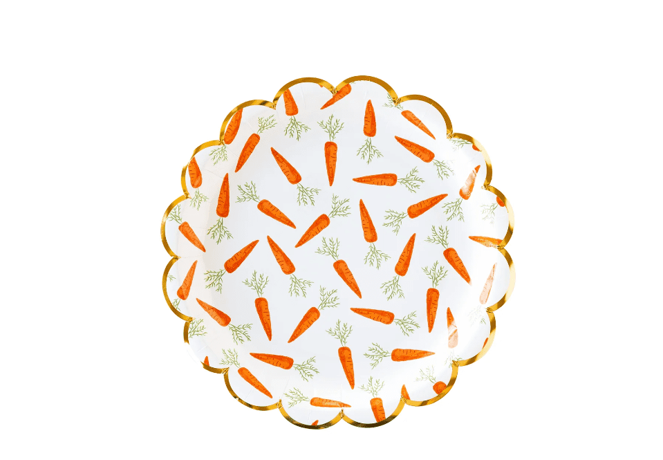 Watercolor Carrot Paper Plates