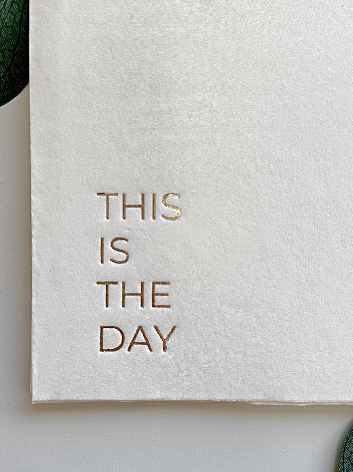 This is the Day Gold Foil Cocktail Napkins - Christian Wedding & Baptism Party Supplies
