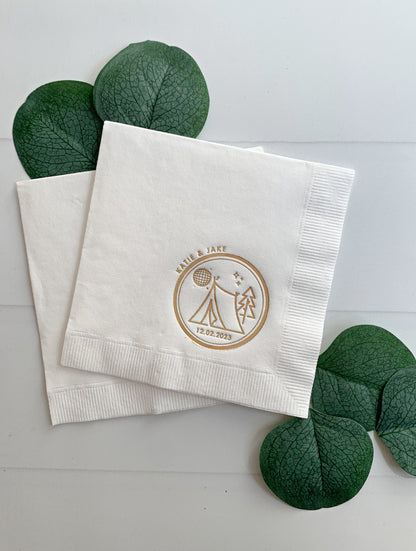 Wedding Logo or Monogram Cocktail Napkins