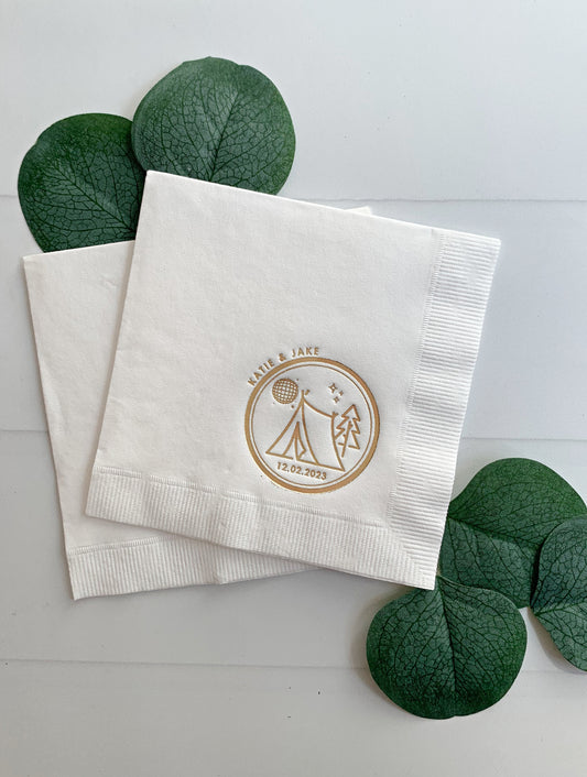 Wedding Logo or Monogram Cocktail Napkins
