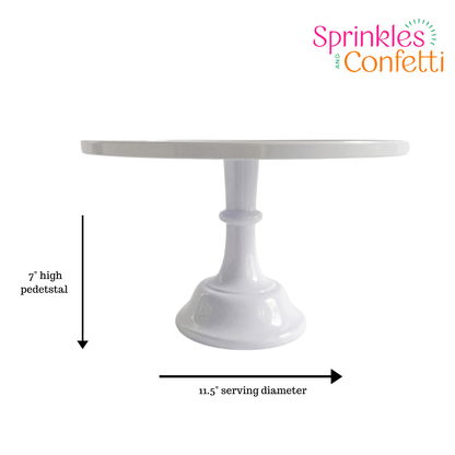 White Melamine Pedestal Cake Stand